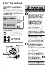 Preview for 4 page of Panasonic CS-MZ16VKE Operating Instructions Manual