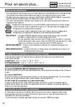 Preview for 70 page of Panasonic CS-MZ16VKE Operating Instructions Manual