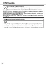 Preview for 112 page of Panasonic CS-MZ16VKE Operating Instructions Manual