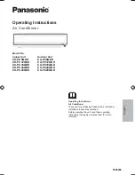 Panasonic CS-PC12QKH Operating Instructions Manual preview