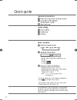 Предварительный просмотр 2 страницы Panasonic CS-PC12QKH Operating Instructions Manual