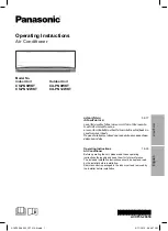 Preview for 1 page of Panasonic CS-PN12WKT Operating Instructions Manual