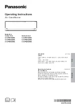 Panasonic CS-PN18ZKA Operating Instructions Manual предпросмотр