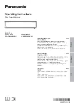 Panasonic CS-PN30XKH-1 Operating Instructions Manual preview