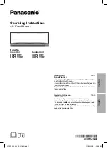 Preview for 1 page of Panasonic CS-PN9VKT Operating Instructions Manual