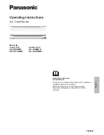 Предварительный просмотр 1 страницы Panasonic CS-PS12QKH Operating Instructions Manual