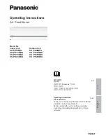 Panasonic CS-PS9QKA Operating Instructions Manual preview