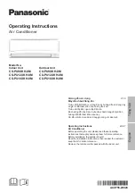 Panasonic CS-PU12XKH-8M Operating Instructions Manual preview