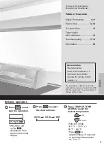 Предварительный просмотр 3 страницы Panasonic CS-PU24XKH Operating Instructions Manual