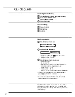 Preview for 2 page of Panasonic CS-PZ9SKE Operating Instructions Manual