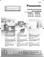 Предварительный просмотр 1 страницы Panasonic CS-RE12JKE Operating Instructions Manual