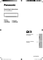 Предварительный просмотр 1 страницы Panasonic CS-RE12SKUA Operating Instructions Manual