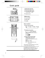 Preview for 2 page of Panasonic CS-RE9PKE Operating Instructions Manual