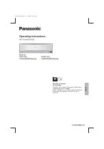 Panasonic CS-RU18UKYRN Series Operating Instructions Manual preview