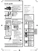 Preview for 3 page of Panasonic CS-RZ12RKR Operating Instructions Manual