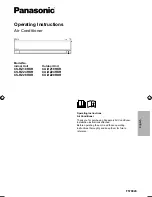 Panasonic CS-RZ18RKR Operating Instructions Manual preview