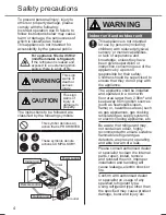 Preview for 4 page of Panasonic CS-RZ25TKR Operating Instructions Manual