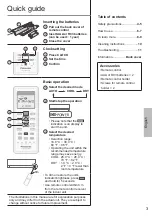 Preview for 3 page of Panasonic CS-S9TKZW Operating Instructions Manual