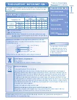 Preview for 3 page of Panasonic CS-TE12HKE-5 Operating Instructions Manual