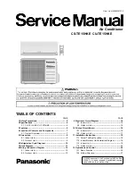 Предварительный просмотр 1 страницы Panasonic CS-TE12HKE Service Manual