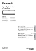 Panasonic CS-U9XKH-8 Operating Instructions Manual preview