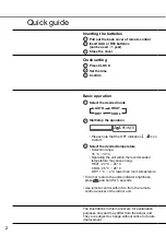 Preview for 2 page of Panasonic CS-UE18RKE Operating Instructions Manual