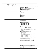 Предварительный просмотр 2 страницы Panasonic CS-UE7RKD Operating Instructions Manual