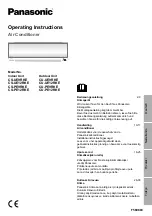 Preview for 1 page of Panasonic CS-UE9RKE Operating Instructions Manual