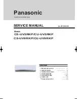 Предварительный просмотр 1 страницы Panasonic CS-UV5RKP Service Manual