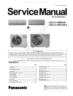 Предварительный просмотр 1 страницы Panasonic CS-UW12GKE Service Manual