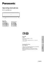 Panasonic CS-V12PKA-2 Operating Instructions Manual предпросмотр