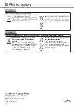 Preview for 20 page of Panasonic CS-V7PWA-2 Operating Instructions Manual