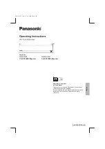 Panasonic CS-XS12UKYM Series Operating Instructions Manual предпросмотр