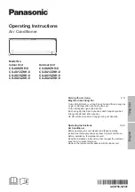 Panasonic CS-XU9ZKH-8 Operating Instructions Manual preview