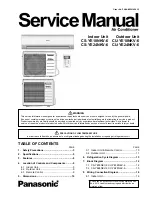 Panasonic CS-YE18NKV-6 Service Manual предпросмотр