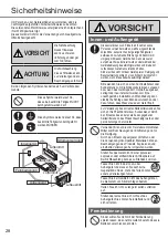 Preview for 28 page of Panasonic CS-Z20ZKEW Operating Instructions Manual