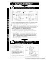 Предварительный просмотр 5 страницы Panasonic CSC12CKPG - SPLIT A/C IN DOOR Installation Manual