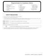 Preview for 2 page of Panasonic CSC18BKP - SPLIT A/C SYSTEM Installation Manual