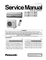 Panasonic CSC18BKP - SPLIT A/C SYSTEM Service Manual preview