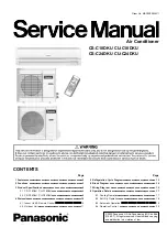 Предварительный просмотр 1 страницы Panasonic CSC18DKU - AIR CONDITIONER - SPLIT Service Manual