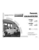 Panasonic CSC9CKPG - SPLIT A/C IN DOOR Operating Instructions Manual preview