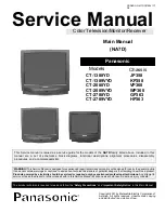 Preview for 1 page of Panasonic CT-1388YD Service Manual