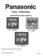 Preview for 1 page of Panasonic CT-13R16 Operating Instructions Manual
