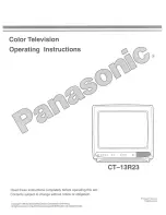 Panasonic CT-13R23 Operating Instructions Manual preview