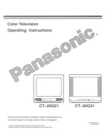 Panasonic CT-20G21 Operating Instructions Manual preview