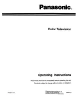 Panasonic CT-20S11 Operating Instructions Manual preview