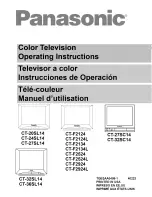 Panasonic CT-20SL14 - 20" CRT TV Manual preview