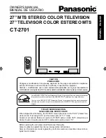 Panasonic CT-2701 Owner'S Manual preview