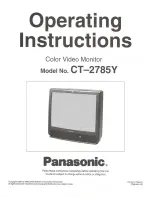 Предварительный просмотр 1 страницы Panasonic CT-2785Y Operating Instructions Manual