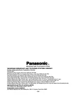 Предварительный просмотр 20 страницы Panasonic CT-2785Y Operating Instructions Manual